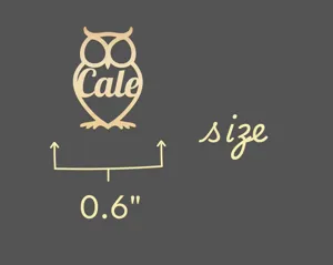 Custom Owl Name Necklace Gold Plated Personalized Initial Jewelry – 5