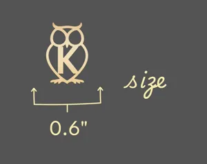 Owl Necklace – Custom Owl Initial Necklace – Personalized Letter Pendant – 5