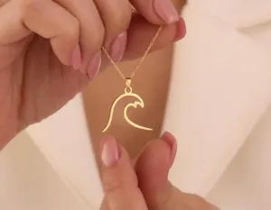 Abstract Wave Arc Pendant: Minimalist 925 Sterling Silver Necklace – 2