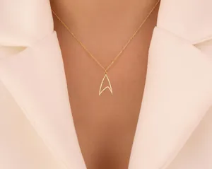 Starfleet Pendant Necklace: Gold Plated Star Trek Inspired Jewelry – 3