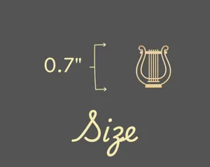 Lyre Necklace in Gold Plated Sterling Silver for Music Lovers – 5