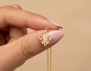 Fleur De Lis Necklace in Gold, Rose Gold or Silver – 3