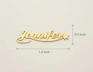 Personalized Name Necklace with Gold Plated Star Pendant – 3