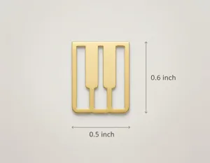 Piano Keys Necklace – Gold Plated Musical Pendant for Music Lovers – 4
