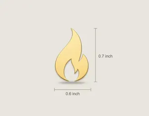 Flame Pendant Necklace in 925 Sterling Silver, Gold or Rose Gold – 4