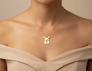 Pikachu Necklace in Gold Plating – Cute Character Pendant – 2