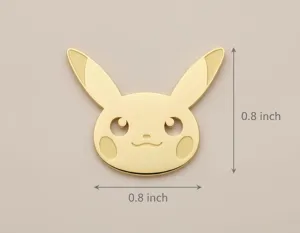 Pikachu Pendant Necklace: Cute Character Charm in Gold Finish – 2