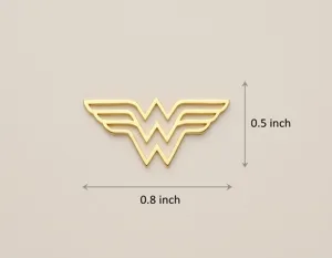 Wonder Woman Pendant Necklace in Gold Finish for Superhero Style – 3