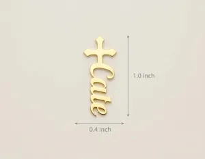 Personalized Cross Name Necklace in Gold Finish, Faith Jewelry – 4