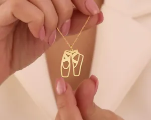 Ballet Shoes Necklace - Minimalist Ballet Jewelry for Dancers – 2