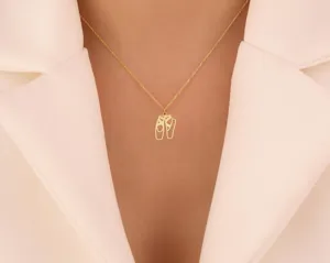 Ballet Shoes Necklace - Minimalist Ballet Jewelry for Dancers – 3