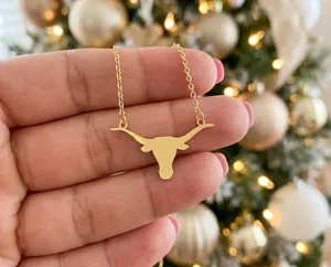 Longhorn Necklace in Sterling Silver – Sleek Western Charm – 3