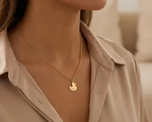 Duck Pendant Necklace in Sterling Silver Cute Animal Charm – 2