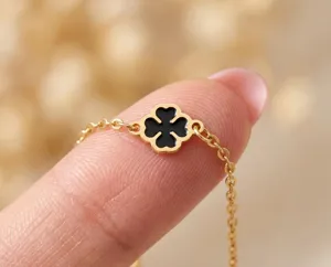 Four Leaf Clover Bracelet – Sterling Silver Lucky Charm – 3
