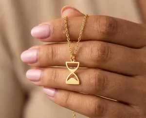 Hourglass Pendant Sterling Silver Minimalist Necklace – 2