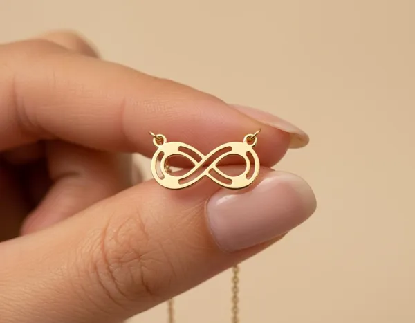 Infinity Knot Necklace in Gold Plated Sterling Silver