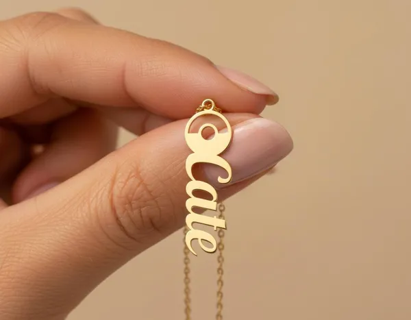 Pokeball Name Necklace – Personalized Sterling Silver Script Pendant