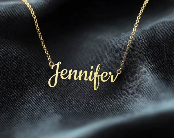 Custom Name Necklace - Personalized Gold Plated Script Name Jewelry
