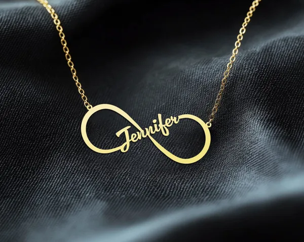 Custom Infinity Name Necklace in 925 Sterling Silver