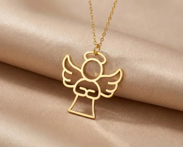 Angel Pendant: 925 Sterling Silver Charm with Delicate Wings