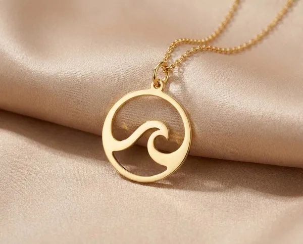 Waves Pendant Necklace – Handmade 925 Sterling Silver Ocean Jewelry