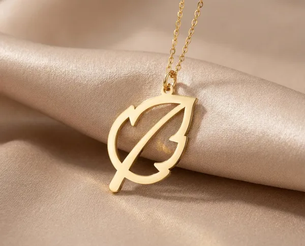 Leaf Necklace: Handmade 925 Sterling Silver Pendant in Gold, Rose Gold or Silver