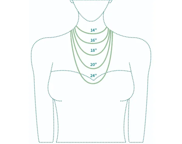 Layered Necklace in 925 Sterling Silver – Adjustable 14 to 24 Inch Lengths