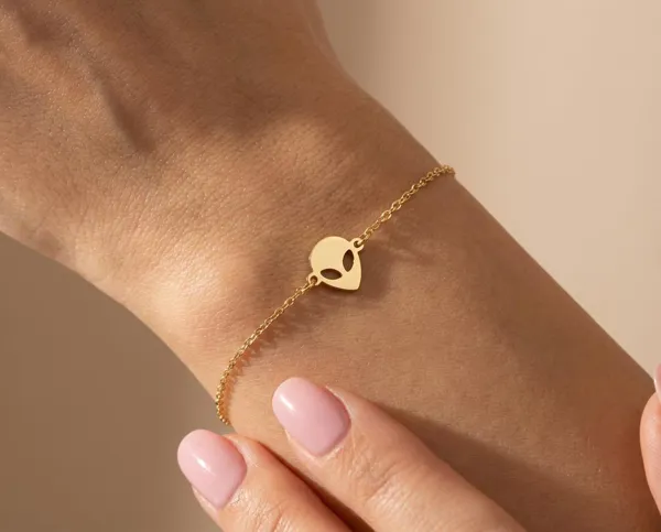 Alien Bracelet in 925 Sterling Silver – Playful Space Charm