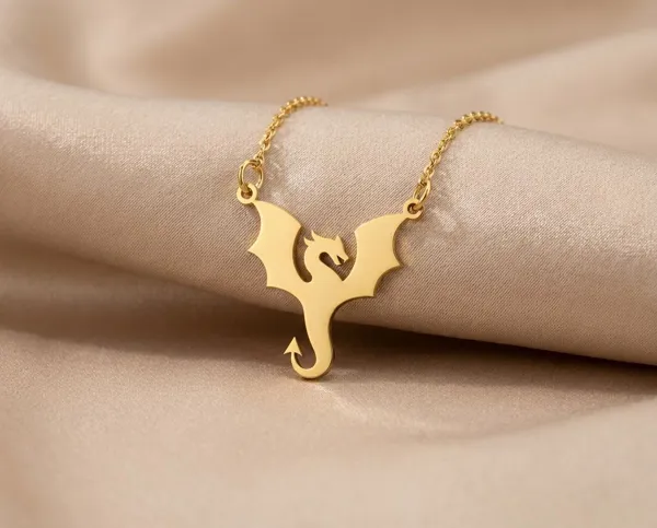 Dragon Pendant Necklace in 925 Sterling Silver Fantasy Jewelry