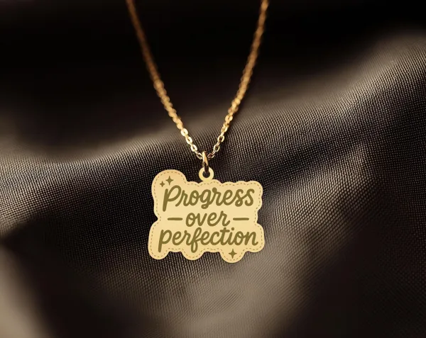 Custom Quote Necklace - Personalized Word Pendant in Sterling Silver