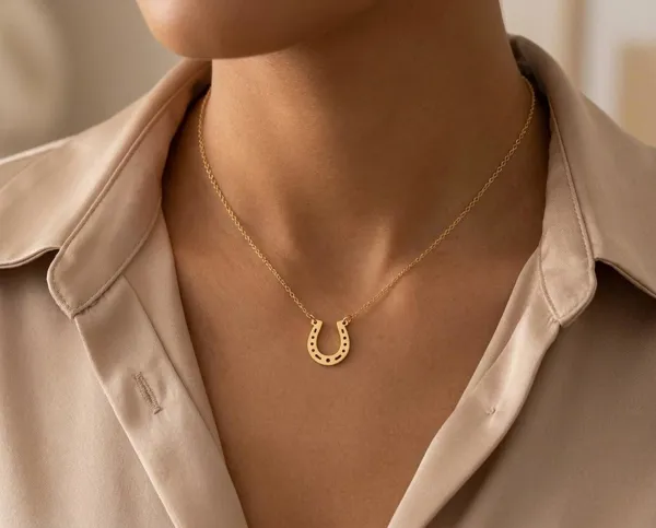 Horseshoe Necklace: Sterling Silver Good Luck Pendant for Horse Lovers