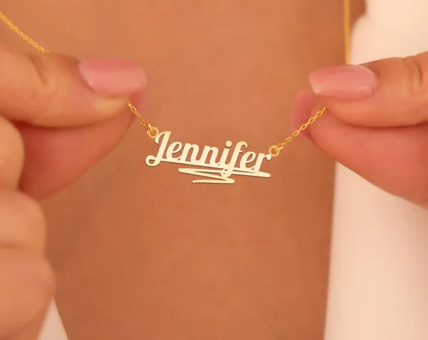 Personalized Name Necklace – Elegant Underlined Custom Pendant