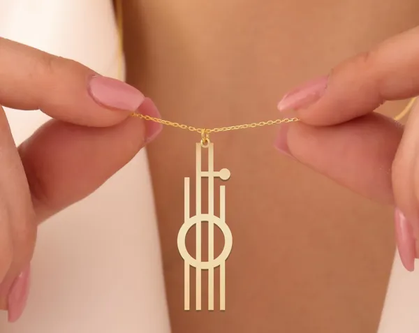Guitar Pendant Necklace – Minimalist Music Jewelry for Musicians