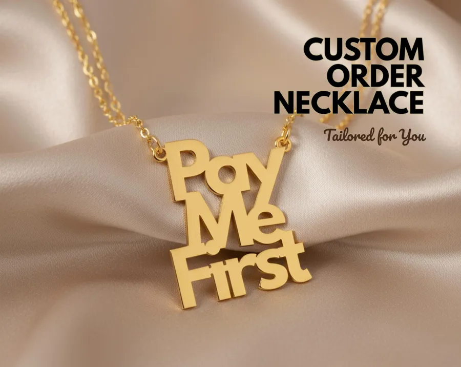 Custom Necklace: Handmade 925 Sterling Silver Personal Gift in Gold, Rose Gold or Silver