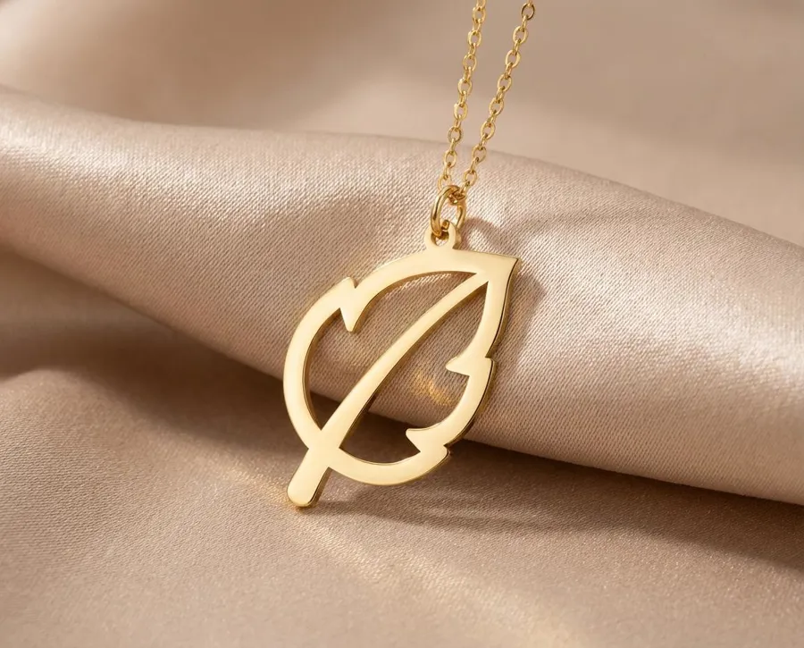 Leaf Necklace: Handmade 925 Sterling Silver Pendant in Gold, Rose Gold or Silver