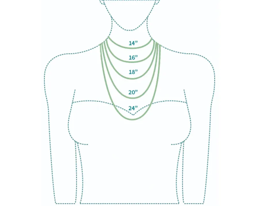Layered Necklace in 925 Sterling Silver – Adjustable 14 to 24 Inch Lengths