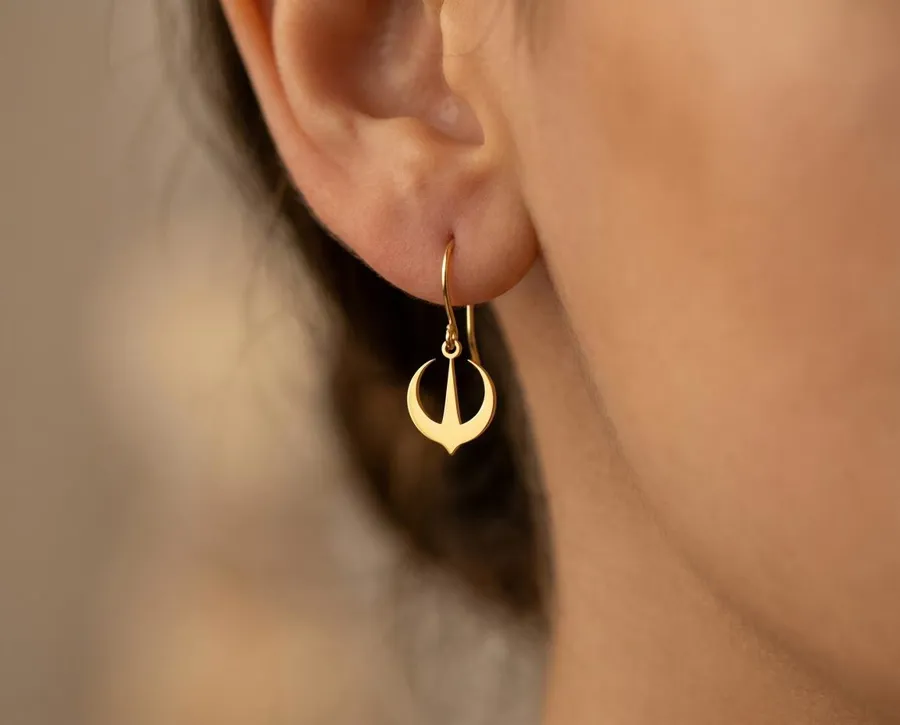 Sci-Fi Statement Earrings: Andor Ferrix in 925 Sterling Silver