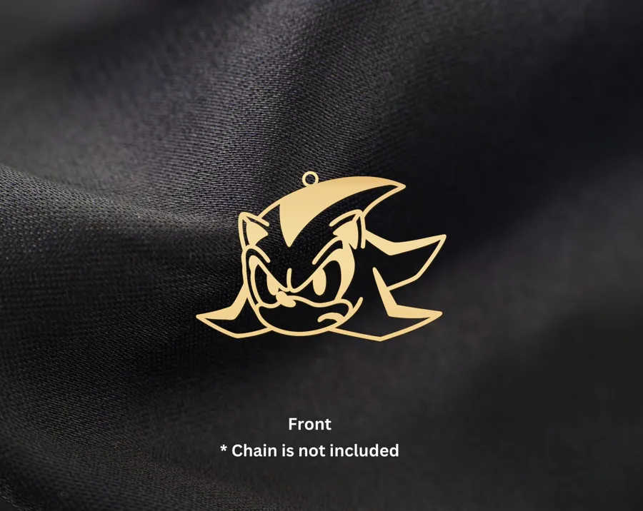 Shadow the Hedgehog Charm Necklace – Shadow-Inspired Pendant