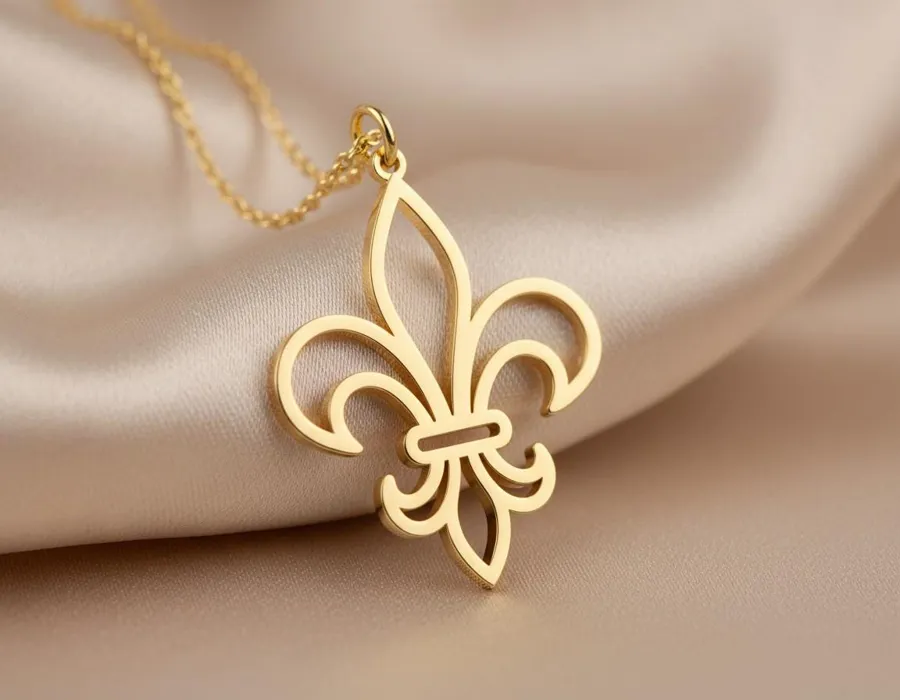Fleur De Lis Necklace in Gold, Rose Gold or Silver