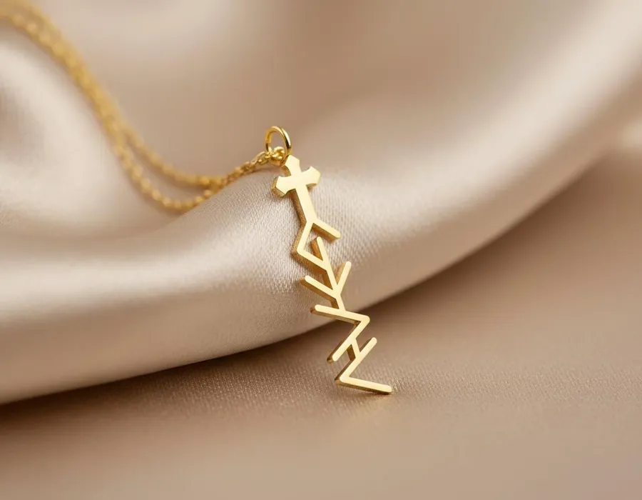 Cross God Is Greater Necklace – Gold Plated Inspirational Pendant
